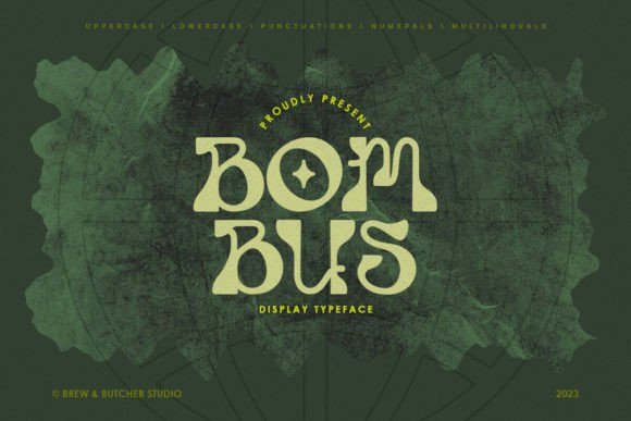 Bombus Font: Psychedelic Display Typography for Web Design