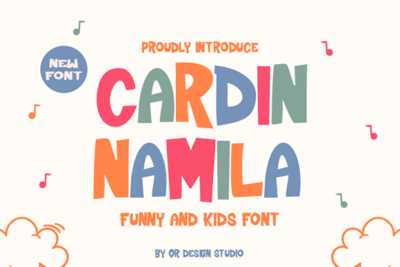 Cardin Namila Font: Playful Display Type for Campaigns
