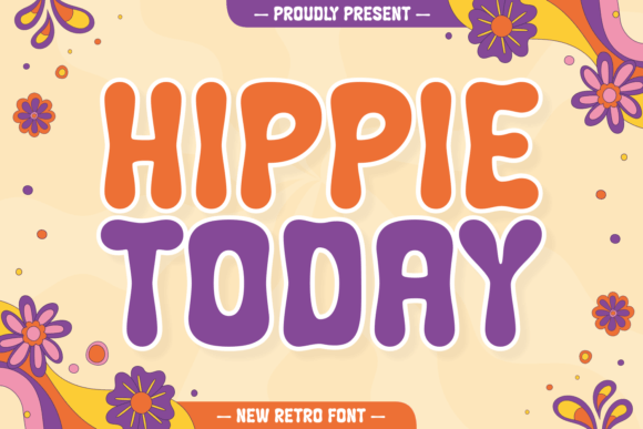 Hippie Today Font: A Retro Display Typeface for Editorial Design