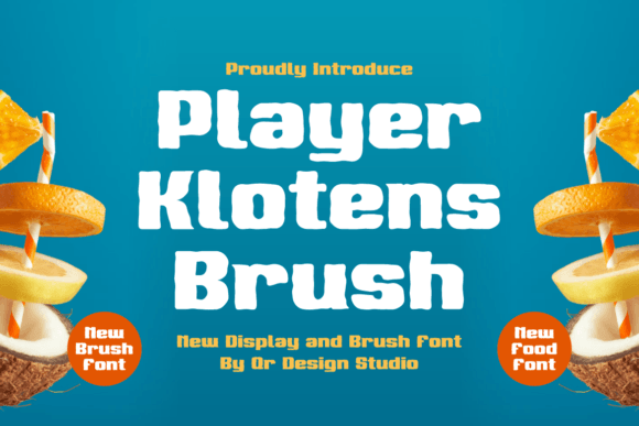 Player Klotens Brush Font for Small Business Branding