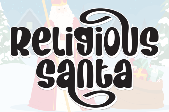 Religious Santa: A Festive Font for Creative Branding
