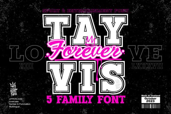 Tayvis Forever: A Playful Display Font for Creative Branding