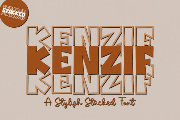 Transform Your Brand with Kenzif: A Stylish Stacked Font